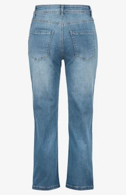 Ankeljeans med pärlor och strass