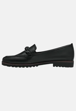 Bekväm skinnloafer med kedjedetalj