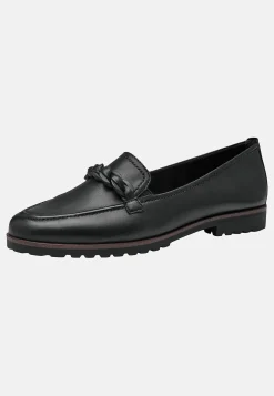 Bekväm skinnloafer med kedjedetalj