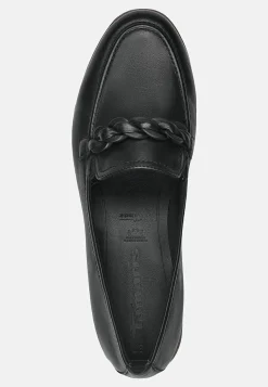 Bekväm skinnloafer med kedjedetalj