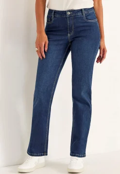 Bekväma stretchjeans med rakt ben