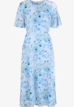 Blommig chiffongklänning