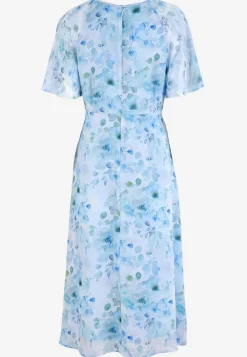Blommig chiffongklänning