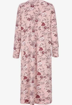 Blommigt nattlinne med långa ärmar