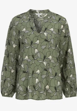 Blommönstrad blus med struktur
