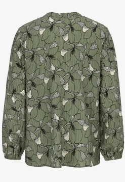 Blommönstrad blus med struktur