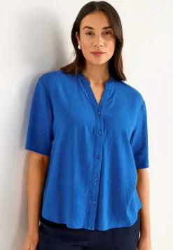 Blus i linnemix