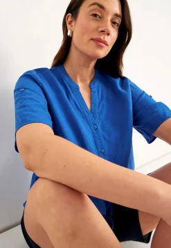 Blus i linnemix