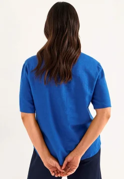 Blus i linnemix