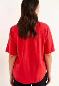 Blus i linnemix