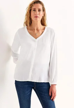 Blus med crepe-kvalitet