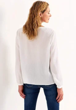 Blus med crepe-kvalitet