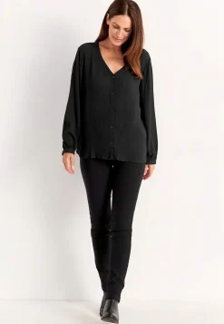 Blus med crepe-kvalitet