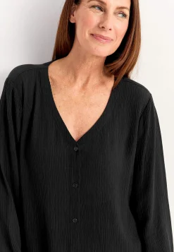Blus med crepe-kvalitet