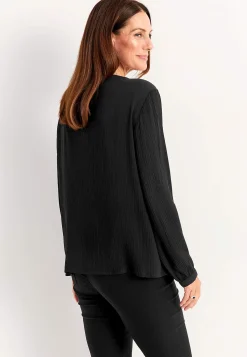 Blus med crepe-kvalitet