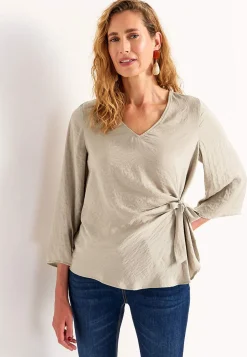 Blus med knytband
