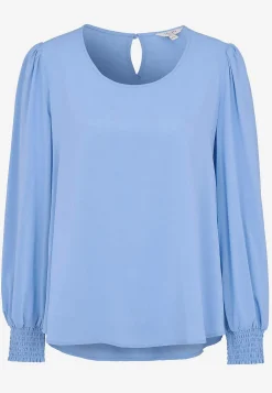 Blus med smock i ärmsluten
