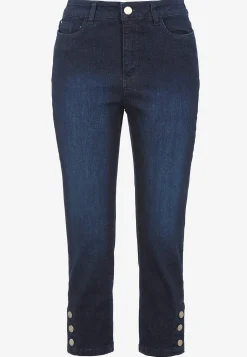 Caprijeans med femficksdesign