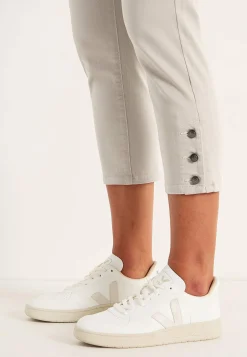 Caprijeans med femficksdesign