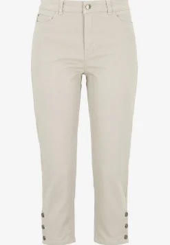 Caprijeans med femficksdesign
