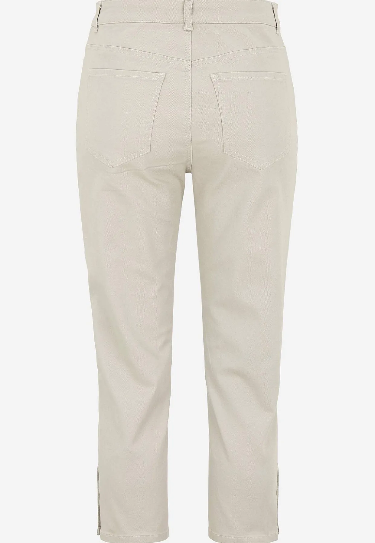 Caprijeans med femficksdesign