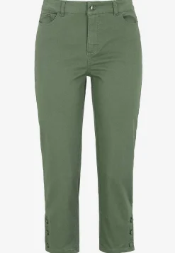 Caprijeans med femficksdesign