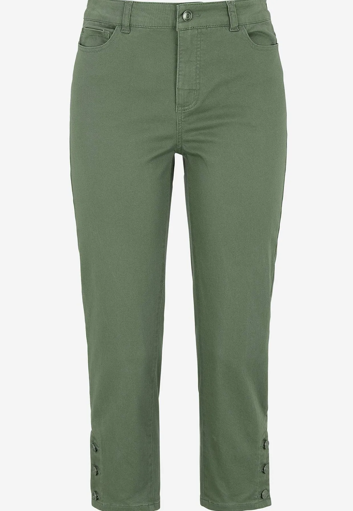 Caprijeans med femficksdesign