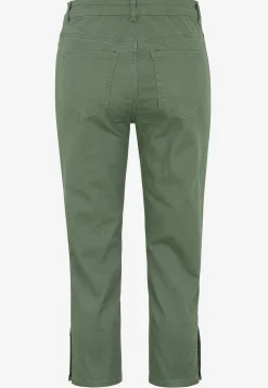 Caprijeans med femficksdesign