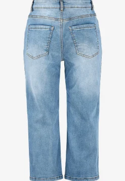 Caprijeans med knappgylf