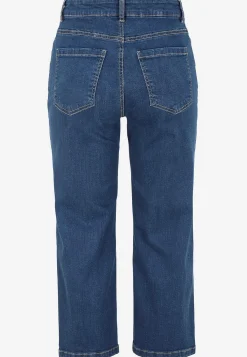 Caprijeans med knappgylf