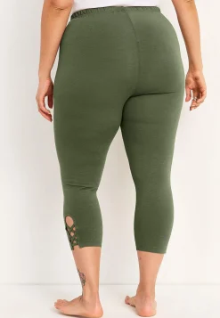 Caprileggings med fina detaljer 2-pack