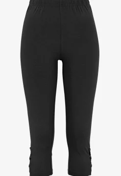 Caprileggings med fina detaljer 2-pack