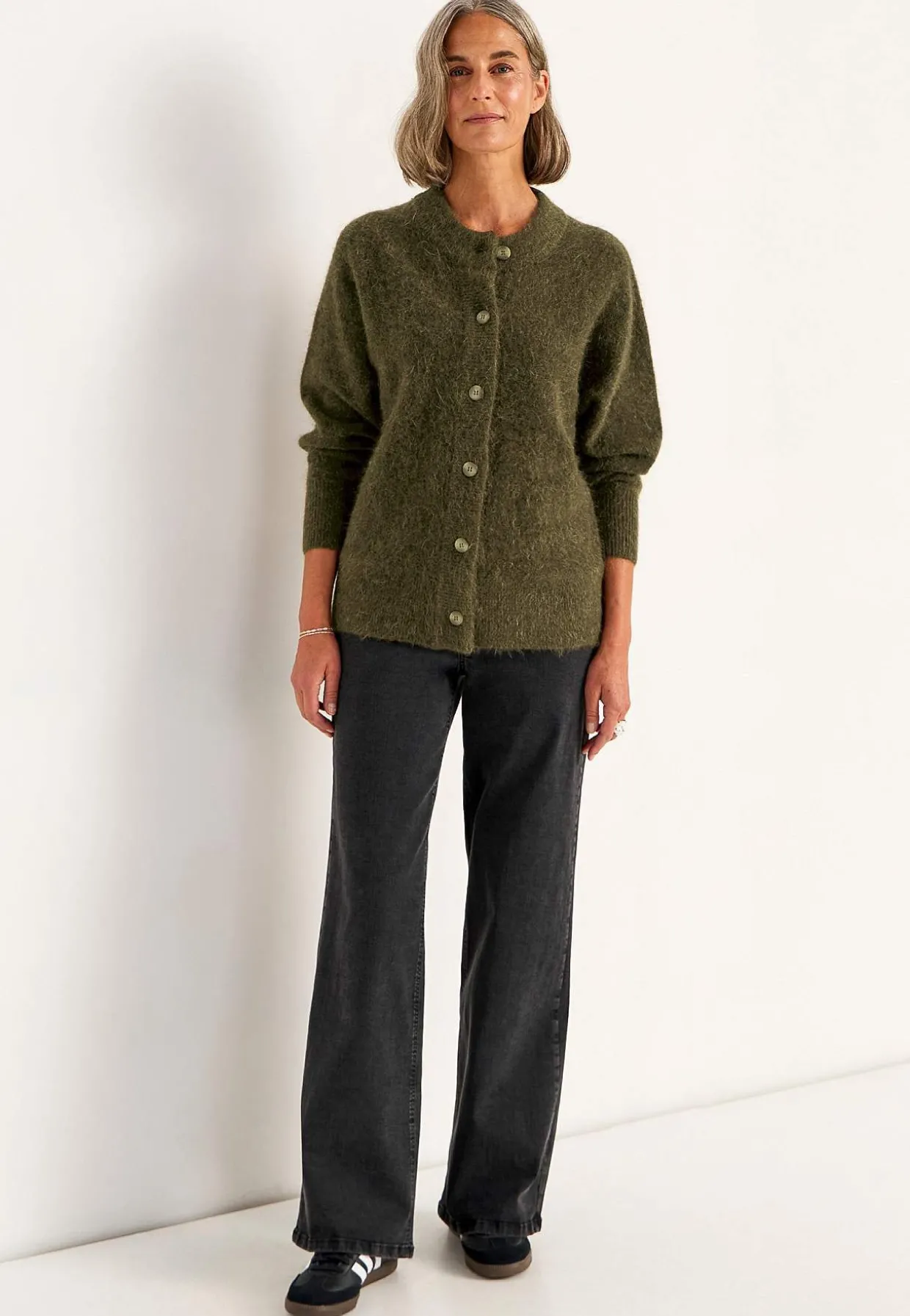 Cardigan Premium i mohair- och ullblandning