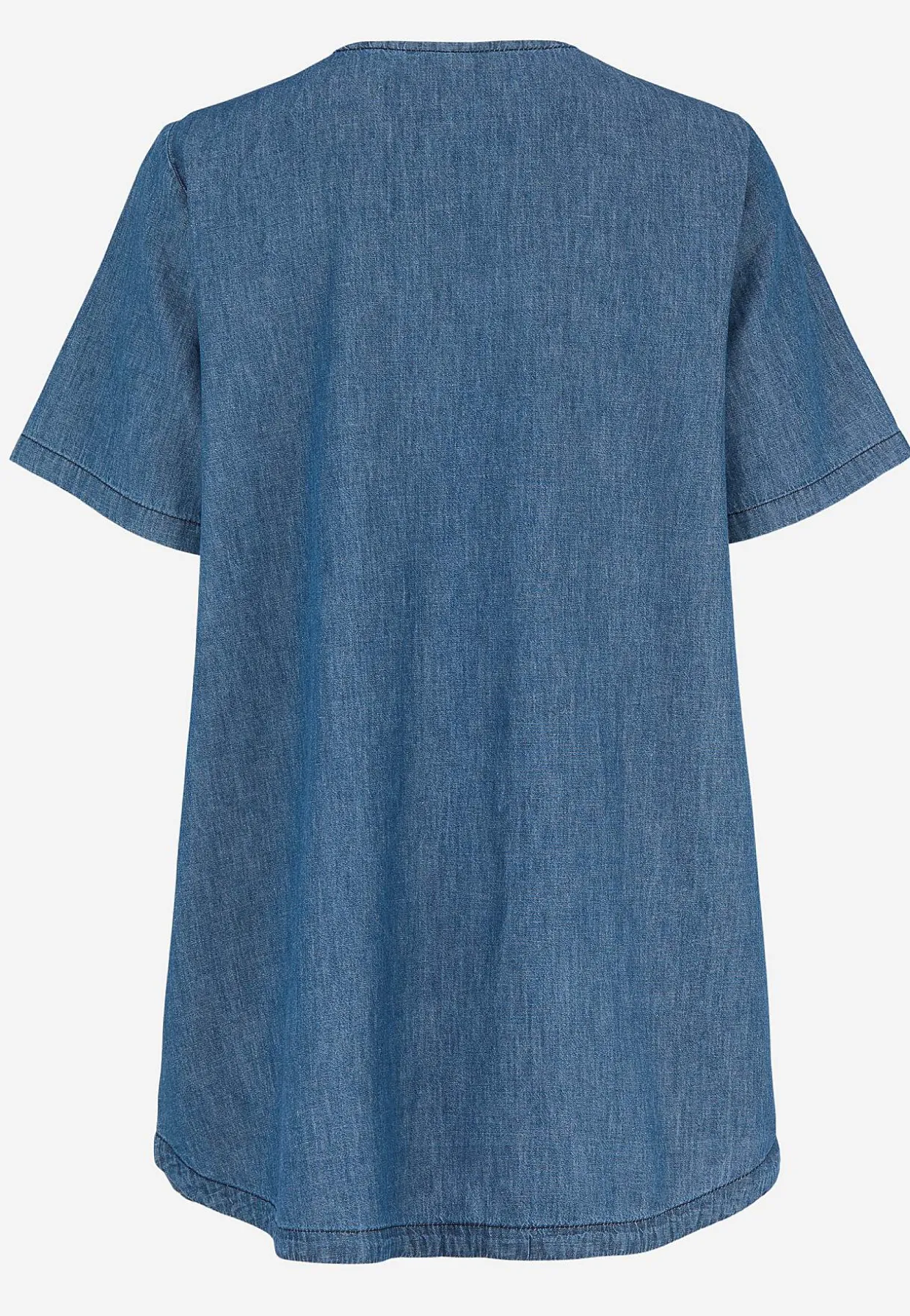 Denimtunika med dekorativ v-ringning