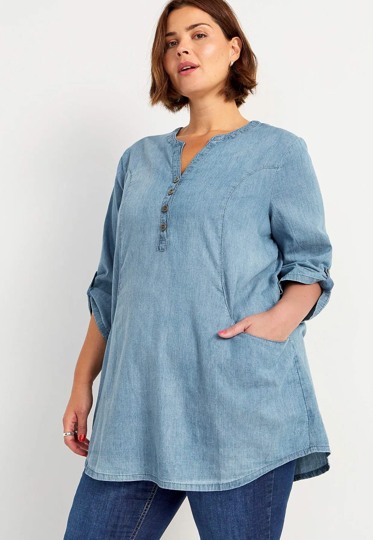 Denimtunika med fickor
