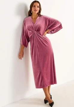 Elegant kaftanklänning i velour