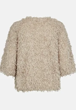 Festtopp med fjäderliknande material