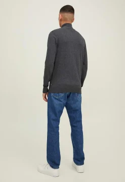 Finstickad tröja med dragkedja