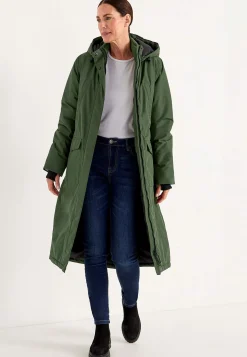 Funktionell, varmfodrad, lång parkas