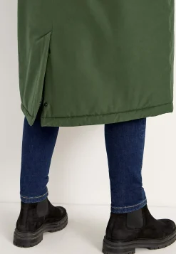Funktionell, varmfodrad, lång parkas