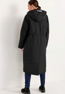 Funktionell, varmfodrad, lång parkas