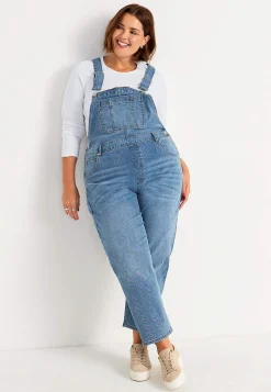 Hängselbyxa i denim Aliana