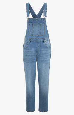 Hängselbyxa i denim Aliana