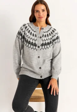 Jacquardmönstrad cardigan