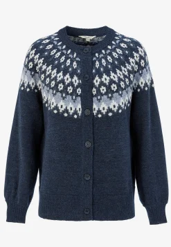 Jacquardmönstrad cardigan