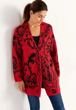 Jacquardstickad cardigan