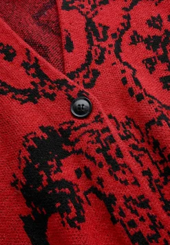 Jacquardstickad cardigan