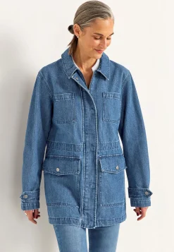 Jeansjacka med dragkedja