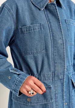 Jeansjacka med dragkedja