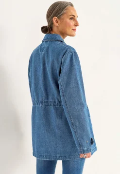 Jeansjacka med dragkedja